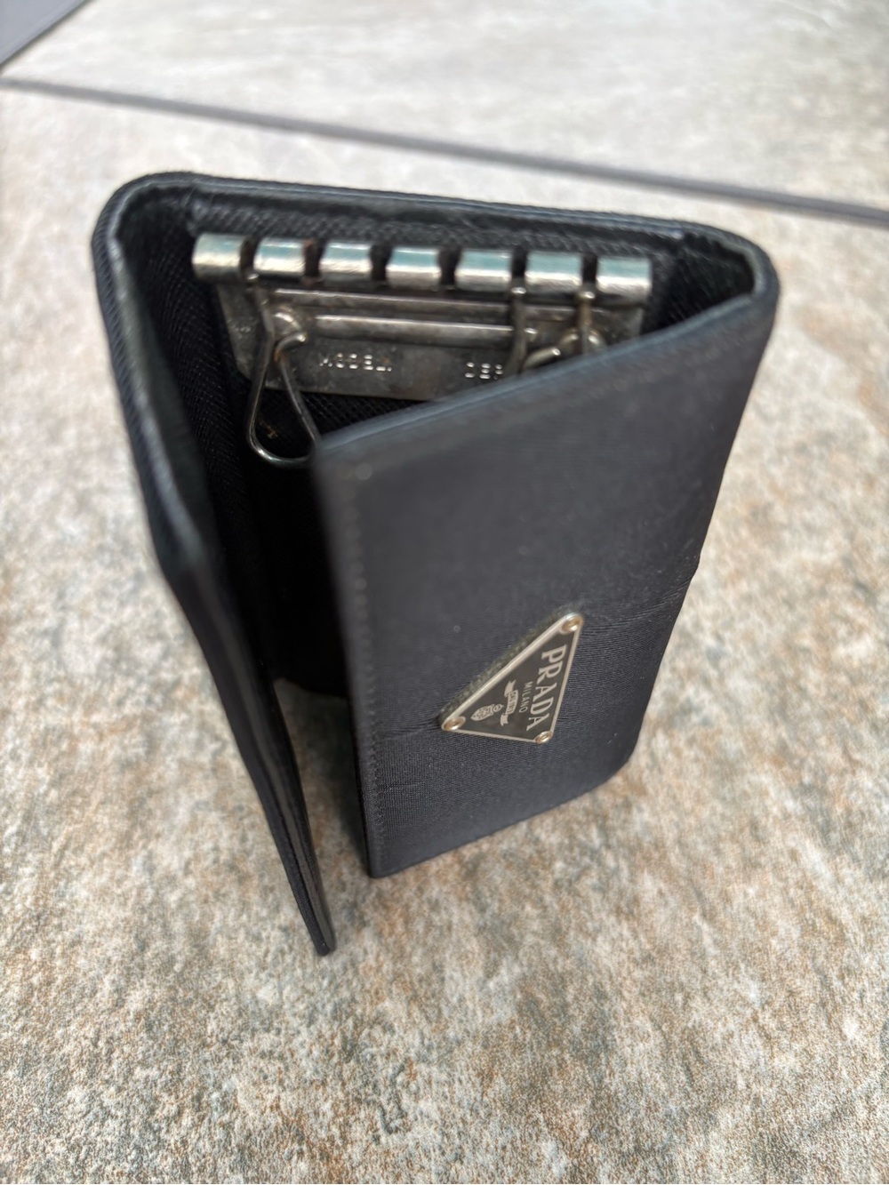 Prada Black Nylon Triangular Logo Compact Wallet - Picture 8 of 13